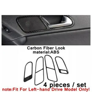 カーボンファイバー インテリア キット 適用: フォルクスワーゲン/VOLKSWAGEN VW ティグアン MK1 2008-2015 ヘッド ライト ランプ スイッチ ボタン/AC 吹き出し口 カバー トリム ABS タイプ5 AL-PP-4154 AL I