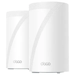 TPLINK WiFi7 320MHz AIメッシュルーター 5764＋2882＋688Mbps BE9300 トライバンド 5Gbps WAN/LANポート IPoE IPv6対応 DECOBE65PRO2P