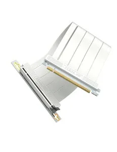 EZDIY-FAB PCIe 5.0 x16 ライザーケーブル 30cm 90度 128GB/s 超高速転送 RTX 50/40シリーズ・RX 9000/7000対応 GPU垂直マウント PCIe 4.0/3.0下位互換 PCIe延長ケーブル ライトアングルコネクタ - ホワイト