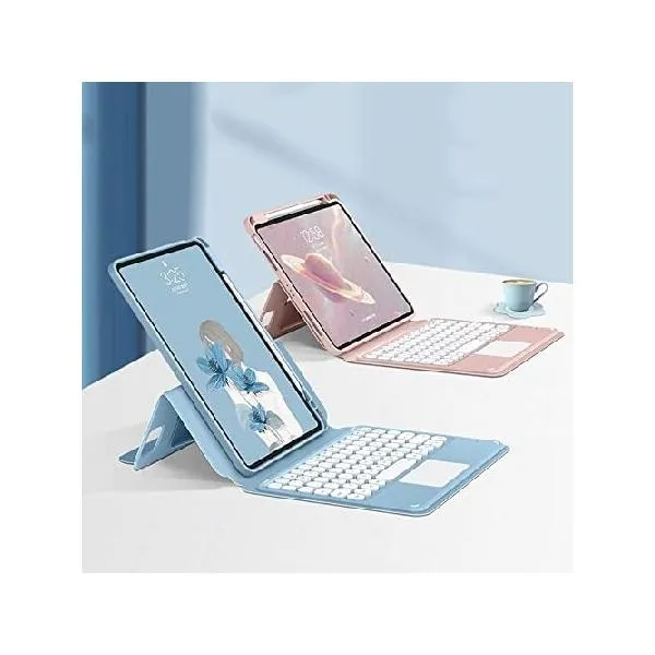 KMXDD Keyboard Case Compatible with iPad Mini 6th Generation Magnetic Case Touchpad Keyboard Vertical Detachable Keyboard Removable Transpare_並行輸入