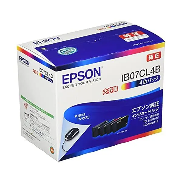 エプソン 純正 インクカートリッジ IB07CL4B ４色パック 大容量インク