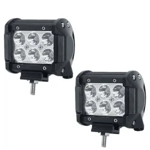 2ピース 18W 60W 72W LED ライト ワーク バー 投光ランプ スポット コンボ ビーム 4インチLED ドライビング ワーキング ランプ フォグ ライト 12V 24V トラック 4WD ATV SUV 2ピース 18W AL-KK-2780 AL Car parts