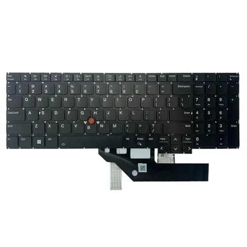 HSSDTECH 黑 US英語キーボードバックライト付き LENOVO 用 ThinkPad E16 Gen 1 21JN 21JQ（ブラック） Keyboard Backlight