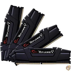 【5日最大1500円クーポン】G.SKILL RipjawsVシリーズ DDR4 RAM (XMP) 64GB (4x16GB) 3200MT/s CL16-18-18-38 1.35V Intel AMD デスクトップコンピュータメモリ U-DIMM - ブラック (F4-3200C16Q-64GVK)