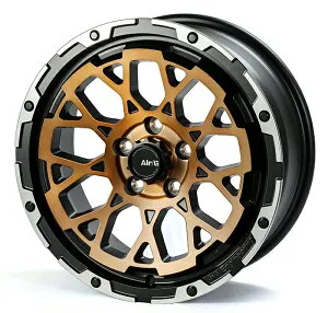 4x4エンジニアリング ホイール エアーGロックス 17×7.0J 5H 114.3 inset+32 FACE4 ステルスブロンズブラッシュド/リムDC(ダイヤカット) 4本セット 沖縄・離島は着払い