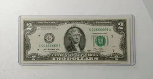 1 ?? 2013 $2 BEP G ブロック トライナリー フリッパー - 5 種類紙幣、#00666669