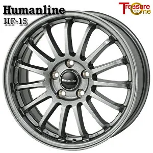 16インチ 6.5J 5H114.3 +38 トレジャーワン ヒューマンライン HF15 DG アルミホイール単品 1本 4本以上送料無料