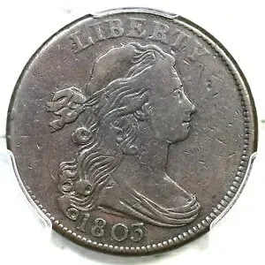 1803 S-262 R-3 PCGS VF 35 ドレープバスト ラージセントコイン 1c