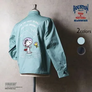HOUSTON×PEANUTS EMB VIETNAM JACKET【ASTRONAUT】 HOUSTON 51608 ヒューストン スヌーピー ベトジャン[new]