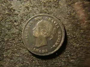 1875-H F VF ソリッド ボールド カナダ 5 5 セント ナイス コイン NEO