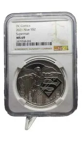 DCコミック スーパーマン 2021 ニウエ 2ドル ナイス NGC MS 69