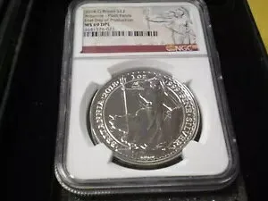 2018 グレートブリテン シルバー ブリタニア - プレーン フィールズ 1 オンスFDOP MS 69 DPL NGC コイン