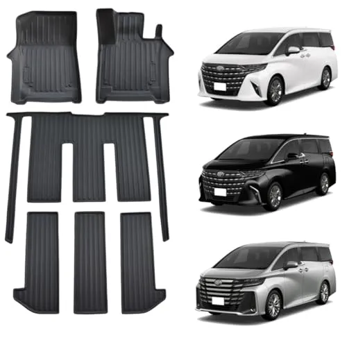 REJEEKAR 新型トヨタ・アルファード/ ヴェルファイア40系 フロアマット防水 6枚セット ハイブリッド/ガソリン専用車専用 TPE素材使用 3D マット 滑り防止 防水 耐摩耗 お手入れ簡単 Alphard VELLFIRE 40系マット (1~3