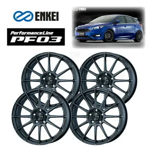ENKEI エンケイ PF03 (マットダークガンメタリック) 7.5J x 18インチ +38 PCD114.3 5穴 4本セット (PF03-E005-MDG-4S