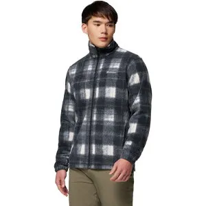 コロンビア メンズ アウター ジャケット・ブルゾン プリント Tシャツ フリース Men's Columbia Steens Mountain Printed Full-Zip Fleece Jacket Chalk Omblur チョーク