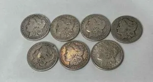 モルガン シルバー ダラー コイン 7枚セット 1880 O 1883 1884 1885 S 1889 O 1901 O 1921 S