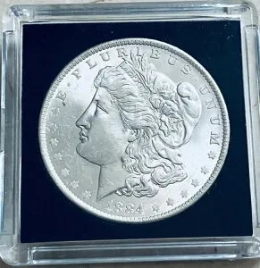 1884年 O モルガン シルバー ダラー 完璧な宝石 BU あらゆる点で完璧