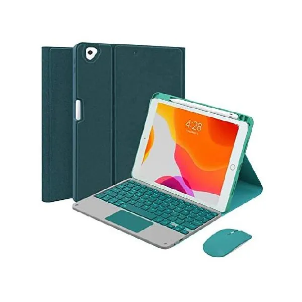 QYiiD Touchpad Keyboard Case for iPad mini 6 2021 (8.3 Inch), Magnetically Detachable Backlit Keyboard Mouse, Smart Folio with Pencil Holder _並行輸入