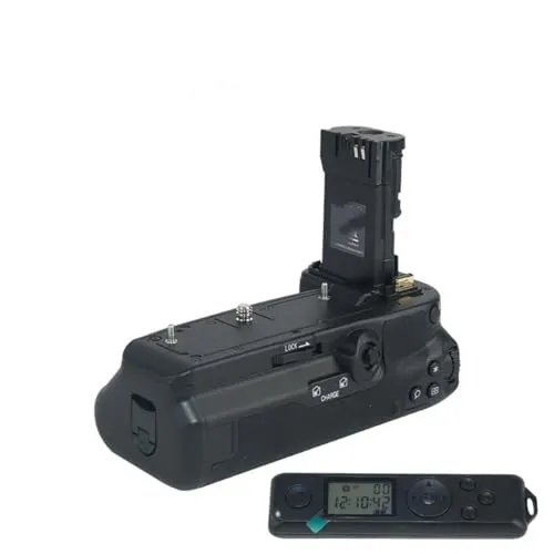 YouluckBG-R20 縦型バッテリーグリップホルダー 垂直手ブレ防止 三脚対応軽量設計デュアルバッテリースロット付き 対応 縦位置拍攝[並行輸入品] (BG-R20RC-L)