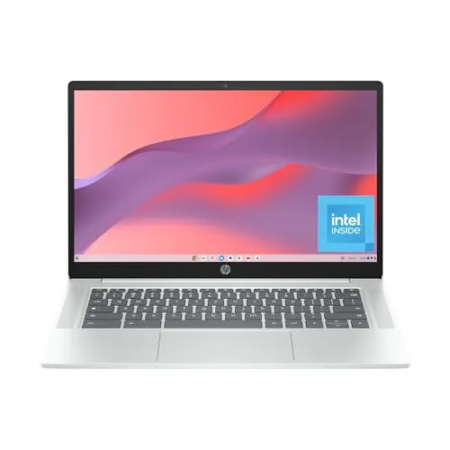 HP Chromebook 14インチ ノートパソコン HDディスプレイ Intel プロセッサー N100 4GB RAM 64GB eMMC Intel UHD Graphics Chrome OS Glacier Silver 14a-nf0019n