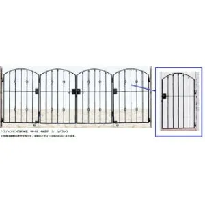 【送料無料】YKKAP シャローネシリーズ トラディシオン門扉5型 08-12 門柱・4枚折戸セット『ゲート 部材 ガーデン 住宅 境界 入口 塀 壁 diy おしゃれ 鋳物 洋風 門扉』 カームブラック
