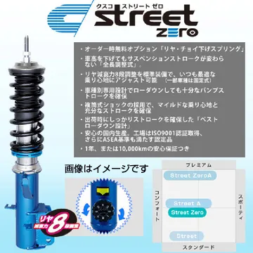 CUSCO クスコ 車高調 street ZERO ストリート ゼロ トヨタ プリウス（2023.1- MXWH60）1A3 62P CBF 送料無料(一部地域除く)