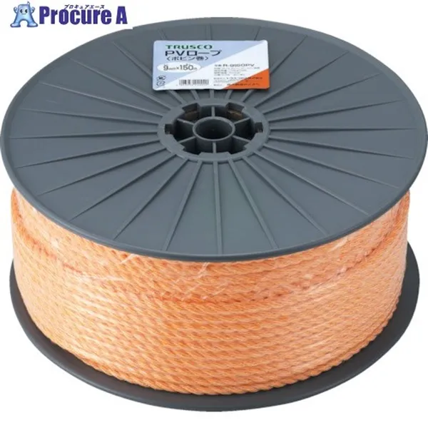 TRUSCO PVロープ 3つ打 線径12mmX長さ100m R-12100PV 1巻 トラスコ中山(株)