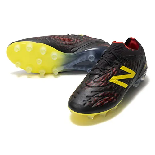 ニューバランス Tekela v5 Elite Low HG（2Eモデル） ブラック/イエロー/レッド サッカーシューズ