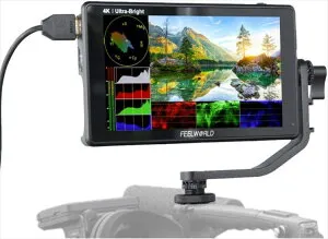 FEELWORLD LUT6 4K HDMI モニター | 6インチ2600nits HDR / 3D LUTタッチスクリーンDSLRカメラフィールドモニター、波形4K HDMI