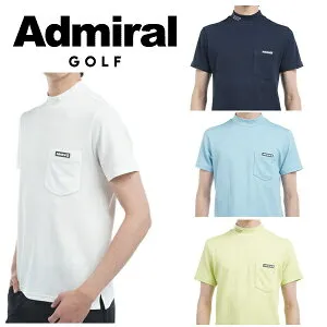 アドミラル ゴルフ メンズ 接触冷感 サークルロゴ モックネックシャツ ADMIRAL GOLF ADMA525 2025年春夏モデル