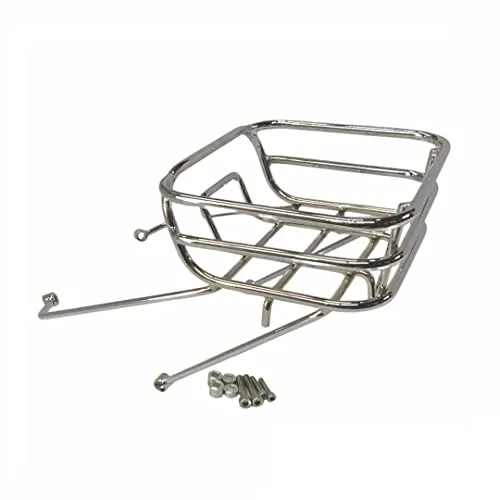 BRC ホンダ ダックス ST125/モンキー125用 フロントキャリア バスケット[クロムカラー] DAX ST125 /Monkey125 FRONT LUGGAGE RACK BASKET [CHROME]/前かご付き JB02 JB03 JB04