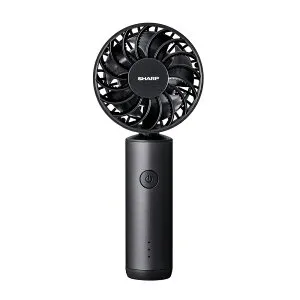 シャープ 携帯扇風機（ブラック系 メタリックアッシュ） PJ-HS01-B SHARP プラズマクラスターオウルフローハンディファン [PJHS01B]