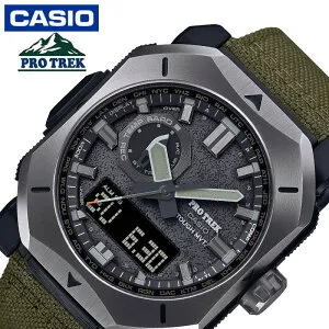 プロトレック 腕時計 CASIO 時計 Climber Line PROTREK メンズ CASIO-PRW-6900YB-3JF 男性 ブラック モスグリーン 電波 ソーラー アウトドア おしゃれ ブランド プレゼント ホワイトデー ギフト