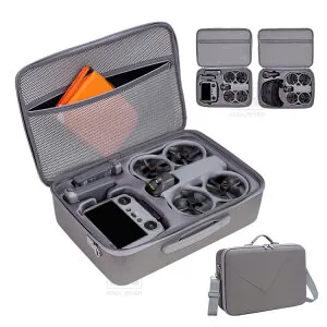 DJI Avata 360 ケース カバー 手提げ ショルダーバッグ ショルダーベルト / ショルダー紐 ストラップ付き 型抜き インナー ウレタン クッション ポーチ ポータブル キャンバス調 硬質EVAポーチ 保