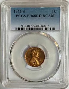 1973年 S リンカーン セント PCGS PR68RD レッド DCAM プルーフ 68 DCAM (A/13)