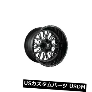 海外輸入ホイール 4個の20x10燃料D611ストロークET -18ブラックミルド8x180ホイールリムのセット Set of 4 20x10 Fuel D611 Stroke ET -18 Black Milled 8x180 Wheels Rims 【並行輸入品】
