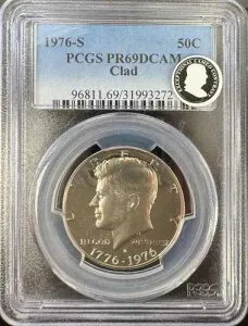 1976-S ケネディ ハーフ PCGS PR69DCAM クラッド プルーフ 50C