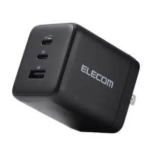 エレコム ELECOM 充電器 コンパクト 折りたたみ式プラグ ( MacBook iPhone iPad Galaxy Android 等対応 ) MPA-AC104100BK