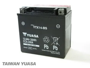 台湾ユアサバッテリー YUASA YTX14-BS 互換 VTX14-BS FTX14-BS GTX14-BS YTX14-BS ◆ KVF400 W650 バルカン800 GPZ1100 ZXT10 ZRX1100 ZZ-R1100D ZRX1200R ZX-12R ZZ-R1200 ZX-14R