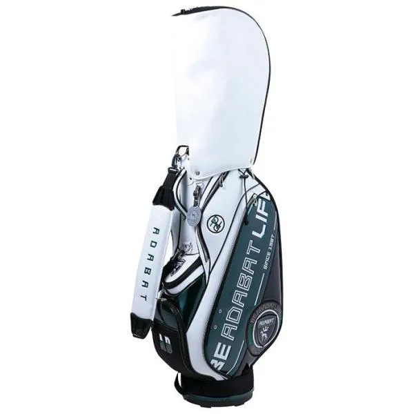 送料無料 2023年モデル アダバット メンズ キャディバッグ ABC429 WG ホワイト/グリーン