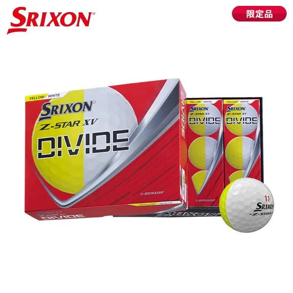 (限定品)ダンロップ スリクソン 2025 Z-STAR(ゼットスター)XV 9 DIVIDE(ディバイド) ゴルフボール 1ダース(12球) (日本正規品)