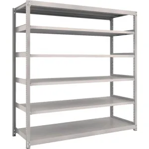 ■TRUSCO スチールラック M2型軽中量棚 1760×600×H1800 6段 単体 ネオグレー M26666(NG)(7801441)
