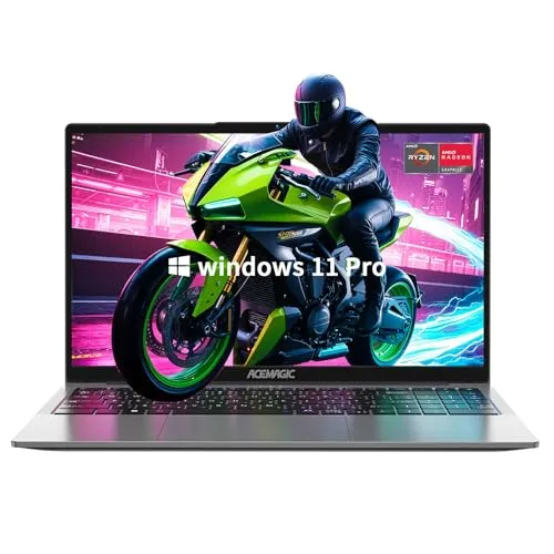 【N95より速い】2026新型 ACEMAGIC ノートパソコン Ryzen 4300U 最大3.7GHz 4C/4T ノートPC 16GB+512GB SSD 1080PフルHD Laptop Win11 Pro/Webカメラ/Type-C/静音/高速熱