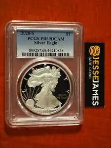 2020 S プルーフ シルバー イーグル PCGS PR69 DCAM クラシック ブルー ラベル