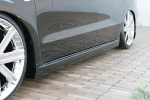 M'z SPEED サイドステップ ナイトホークブラックパール (B92P) FRP ストリーム RN6 RN7 RN8 RN9 H18.7～H21.5 MC前 グレースライン 3131