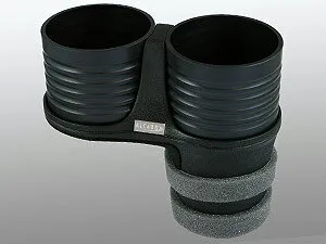 【M's】ジャガー Sタイプ 後期型（2002y-2007y）フィアット パンダ 2代目（2003y-2011y）ALCABO ドリンクホルダー ブラックカップタイプ ツインタイプ カップホルダー アルカボ AL-B110B ALB110B 新品