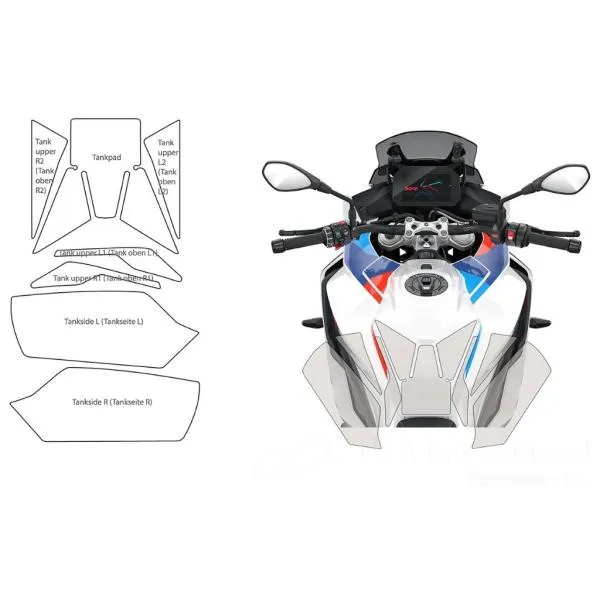 Wunderlich ワンダーリッヒ タンクプロテクション「PremiumShield」 M1000XR S1000XR BMW プロテクションフィルム・保護フィルム 外装