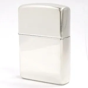 ZIPPO ライター 純銀製 #26 アーマー 通常品の1.5倍厚 鏡面ポリッシュ ツヤ有り加工 艶あり 純銀 ジッポー スターリングシルバー925 （銀無垢 ジッポライター）