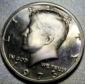 1973-S ケネディ ハーフ ダラー ダブル デイト