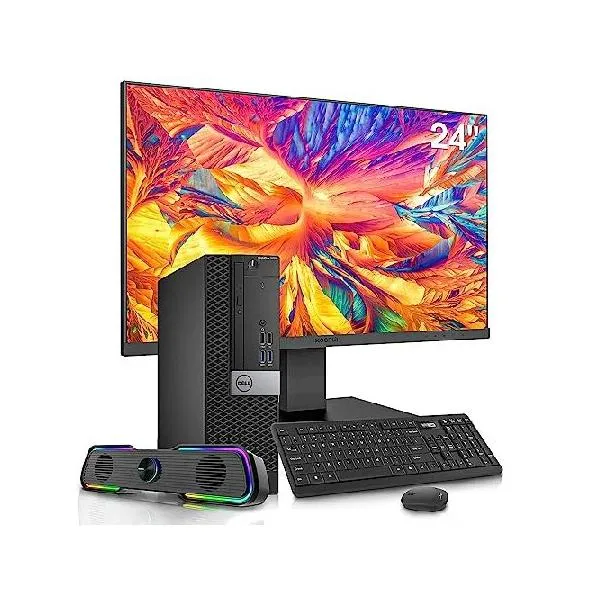 Dell OptiPlex 5050 Desktop Computers PC with 24 inch Koorui Monitor Bundle,i7-6700 3.4GHz,32GB DDR4 Ram 512GB M.2 NVMe SSD,AX200 Built-in WiF_並行輸入
